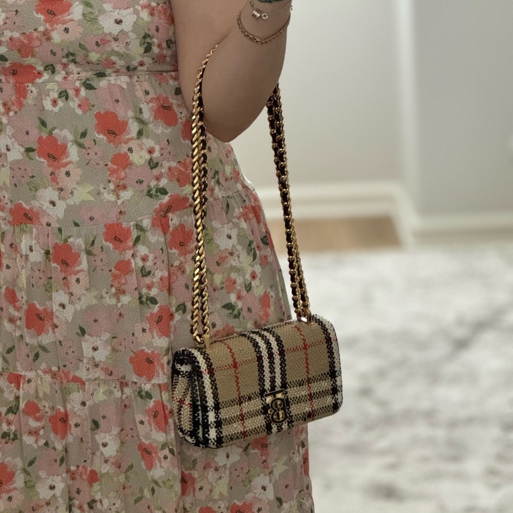Burberry Beige and Black Plaid Crossbody Bag - Picture 11 of 16